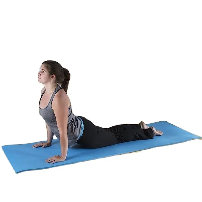 Yoga Matt De yoga olahraga Gym Yogamatt Anti licin 6mm kustom Logo UV cetak ramah lingkungan lapisan ganda Tpe matras Yoga