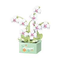 Ensembles de blocs de construction de fleurs, plante en pot avec boîte cadeau, ensembles de briques MOC, ensembles de bricolage pour enfants éducatifs, jouets pour enfants 1603 1604