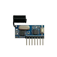 Module récepteur sans fil RF Aiba 433 MHz avec décodeur de code d'apprentissage, arrêt automatique, 4 boutons, ABS universel - Télécommande RXB39-X