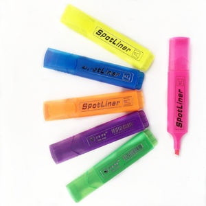 Top Sales Classical Large Capacity Oblique Tip <b>Drawing</b> Pastel Colors Fluorescent Highlighter Pen Set 6 Colors - Product Image 2