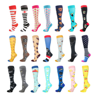 Chaussettes de compression de sport dégradées d'automne sur le genou cyclisme Cross-Country Marathon Crew Pressure Running Over-the-Knee