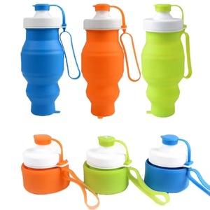 MUESTRA GRATUITA Botella de agua de poliéster, botella para bebidas, libre de BPA, a prueba de fugas, botella de agua deportiva para bicicleta, plegable, apta para bebidas carbonatadas - Product Image 1