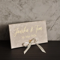 Enveloppes personnalisées élégantes en velours bordeaux avec dorure à chaud, écologiques, pour cartes-cadeaux de Noël, invitations de mariage