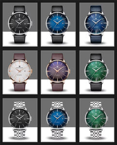 Reloj de Pulsera Mecánico Automático Clásico Pagani Design PD-2770 2770, Reloj de Lujo a Prueba de Agua con Correa de Cuero y Acero Inoxidable para Hombre - Product Image 6