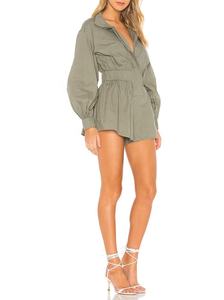 Tuta primavera autunno pantaloni a vita elastica da <span class=keywords><strong>donna</strong></span> pagliaccetto in <span class=keywords><strong>cotone</strong></span> manica lunga da <span class=keywords><strong>donna</strong></span> tute corte - Product Image 2