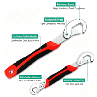 Clé à cliquet autobloquante réglable 6-32 mm, clé universelle multifonction à prise rapide, taille petite/grande en option et lot de 2 pièces