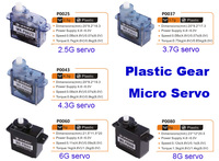 P0037 0.9kg 0.07sec Servomoteur RC Aereo 3.7g Micro Mini Servomoteur sans noyau pour Avion RC, Planeur, Petit Robot, Kits DIY