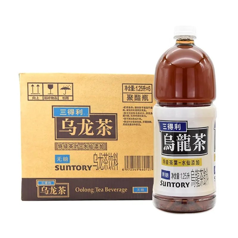 Suntory 1,25 L Boisson au thé Oolong biologique sans sucre et boissons fraîches au thé sain emballé en bouteille