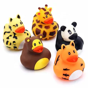 Wholesale Waterproof Swim Bath Toy Rubber Duck Manufacturers Custom Natural Cute Animals Bath Soft Toy Yellow Rubber Ducks