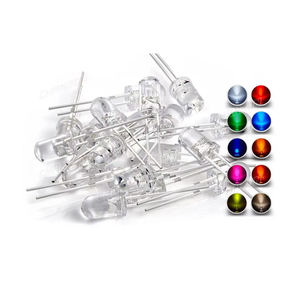 Kit de diodes LED 5mm émettant de la lumière blanc chaud rouge bleu vert UV Orange <span class=keywords><strong>jaune</strong></span> rose ensemble 5mm 2V 3V assortiment Super Ultra lumineux - Product Image 1