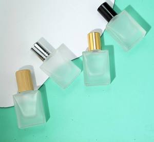 Frosted 15ml Square Flat Glass Bottle Fine Mist Sprayer Screen Printed LK Model Glass Spray Crown Cap Empty Stock Screw <b>Perfume</b> - Product Image 1