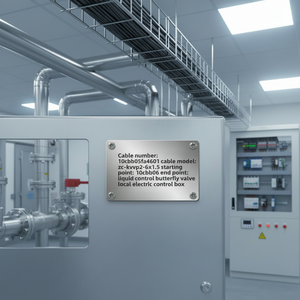 Targhetta ID Personalizzata in Acciaio Inox Placcato, Resistente all'Acqua e all'Olio, con Numero di Serie Inciso per Attrezzature Metalliche - Product Image 5
