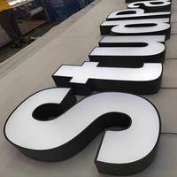 Enseigne LED 3D lumineuse personnalisée pour devanture de magasin, logo d'entreprise éclairé, vente en gros