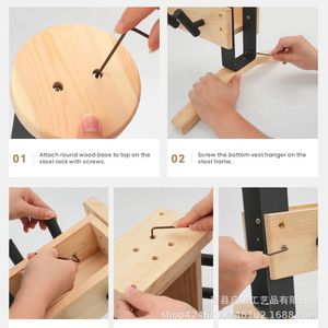 Perchero de madera para pared, diseño minimalista, fácil de montar, para almacenamiento en la sala de estar - Product Image 1