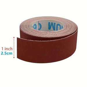 Rollo de tela abrasiva de diamante de 1 pulgada (25 mm) para lijado y pulido de madera y metal, uso con lijadora manual, material de alúmina - Product Image 1