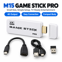 Console de jeu portable M15 4K avec plus de 40 000 jeux, manette sans fil 2,4 GHz, prend en charge les systèmes rétro (PS1)