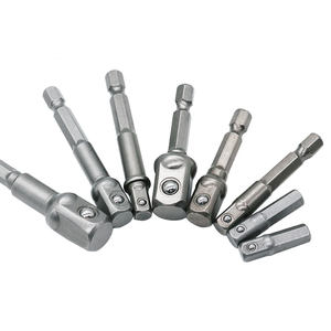 8 buah konverter adaptor soket bor, untuk Driver Impact dengan batang Hex ke soket persegi, Set mata bor ekstensi batang 1/<span class=keywords><strong>2</strong></span> <span class=keywords><strong>3</strong></span>/8 1/4" - Product Image 1