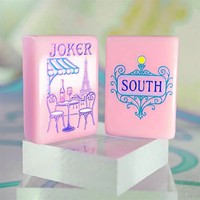 TOGYE Lujo 160 Piezas de Mahjong Americano de Una Sola Capa, Fichas Grabadas de Acrílico, Colección de Arte Fino Premium, Elegante Regalo para Fiestas