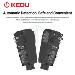Kedu pd24t hẹn giờ điều chỉnh núm gfci mặt đất lỗi mạch interrupter tự động thiết lập lại prcd 120V ~ 15A 6mA với ul - Product Image 3