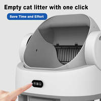 Grande litière automatique pour chat de 65 L, nettoyage automatique, contrôle par application, toilette intelligente pour chat, nettoyage facile, contrôle des odeurs