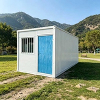 Maison conteneur mobile pliable de 40 pieds, design moderne, panneau sandwich respirant, rectangulaire, avec garantie, pour usage hôtelier et en villa
