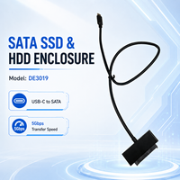 Caja USB-C de 5 Gbps para HDD/SSD SATA de 2.5 Pulgadas, Compatible con SATA III, Intercambio en Caliente, Chip JMS578, Carcasa de ABS, Garantía de 12 Meses