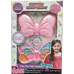 Ensemble de peintures pour le visage pour filles, boîte de <span class=keywords><strong>maquillage</strong></span> en plastique scintillante avec papillons, jouet de princesse pour petite fille, cadeau d'anniversaire familial - Product Image 1