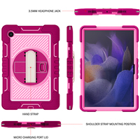 Funda de Silicona Resistente para Tablet, con Tacto Suave, Protector Escolar para Samsung Galaxy Tab A8 con Soporte