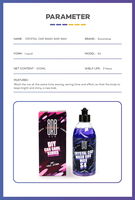 Produit phare SRB S4 Crystal : Shampoing et cire auto haute hydrophobie pour un brillant intense, agent de nettoyage et de lustrage concentré pour le detailing automobile