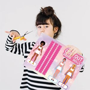 Muñeca de Papel para Recortar, Aprende a Usar <span class=keywords><strong>Tijeras</strong></span>, Corte Seguro para Niños, Vestido de Niña, Maquillaje, Manualidades Creativas, Libro de Actividades DIY, Juguete - Product Image 3