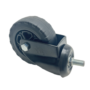 Rueda Giratoria VIMA de 4 Pulgadas con Rosca, Rueda de Nylon y Goma, Soporte para Electroforesis, Capacidad de Carga de 140 kg, Rodamiento de Bolas - Product Image 1