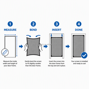 Moustiquaire de fenêtre flexible anti-plis à haute élasticité pour fenêtres, portes et balcons, anti-insectes - Product Image 4