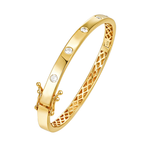 Gemnel 925 Sterling <strong>Silver</strong> Wholesale Custom Not Allergic 18K Gold Rose Gold Plated Couple Bracelet <strong>Bangles</strong> Clasp for Women - Product Image 1