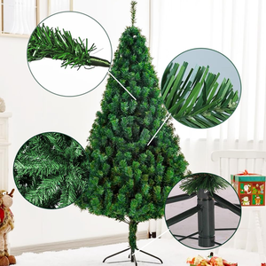 Factory Wholesale PVC <b>Artificial</b> Green Christmas <b>Trees</b> Modern Big <b>Outdoor</b> Decorative Christmas <b>Tree</b> - Product Image 5