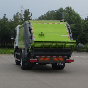 Truk CIMC LINYU truk pemadat sampah sisi belakang pemuat 4X2 14cbm lengan ayunan truk pengait Diesel produsen truk angkat - Product Image 2