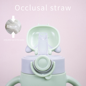 Taza de aprendizaje tritán con asa para bebés, botella de agua para bebés de 6 meses, a prueba de derrames - Product Image 5