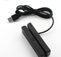 Lecteur de cartes magnétiques miniature de haute qualité, lecteur de cartes à bande magnétique USB portable, lecteur-graveur