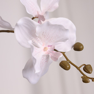 Fleurs artificielles Phalaenopsis <span class=keywords><strong>Vanda</strong></span> Orchid à 3 têtes, effet toucher naturel, hydratantes, pour décoration de mariage, style luxe léger, technique de pose - Product Image 4