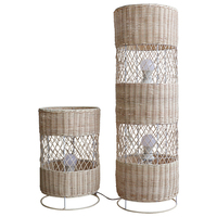 Vent Rotin Art Rotin Tissage Salon Chambre Lampe Verticale Style Chinois Chambre et Petit Déjeuner Lampadaire Lampadaire