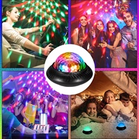 PKnight Projecteur de Scène LED DMX Rechargeable, Petite Boule Magique, Contrôle Sonore, IP65, Lumière Rotative à Changement de Couleur