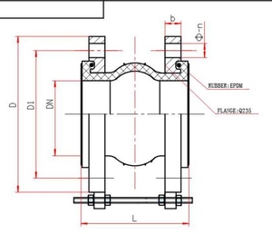 Joint de dilatation <span class=keywords><strong>flexible</strong></span> en caoutchouc à <span class=keywords><strong>double</strong></span> bride galvanisé de <span class=keywords><strong>sortie</strong></span> d'usine raccords de tuyauterie d'expansion limitée avec bride - Product Image 2