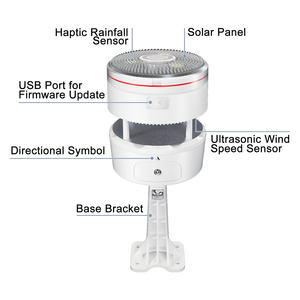 Capteur météo solaire 3-en-1 <span class=keywords><strong>Ecowitt</strong></span> WS85 avec pluviomètre haptique et anémomètre ultrasonique pour mesurer les précipitations, la vitesse/direction du vent - Product Image 1