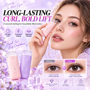 Recourbe-cils chauffant portable, recourbe-cils électrique, batterie rechargeable par USB, outil de coiffage pour le maquillage - Product Image 1
