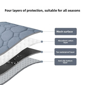 Coussinets de dressage <span class=keywords><strong>pour</strong></span> chiens super absorbants et imperméables à 4 couches, respirants et lavables, avec protection de canapé réutilisable et antidérapante. - Product Image 3