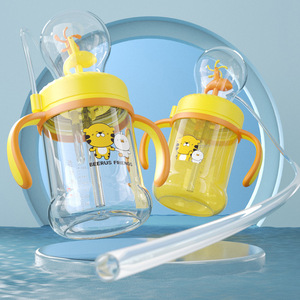 Whale Spraying Water Bottle Tritan Bpa Free With Handle For 1-2 Years Kids Feeding - Product Image 2