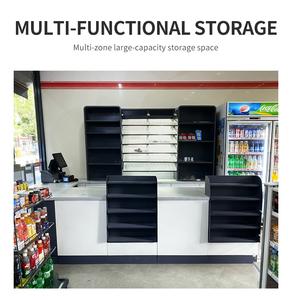 Mostrador de Caja de Madera para <span class=keywords><strong>Supermercado</strong></span>, Estantes de Exhibición Personalizados - Product Image 4