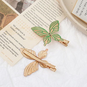 Korean Sweet Alloy Side Clip Hairpins Butterfly Duckbill <b>Hair</b> Accessories for Girls Wholesale - Product Image 6