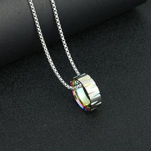 <span class=keywords><strong>Collar</strong></span> de Acero de Titanio con Colgante de Calavera Cruzada para Amantes del Hip Hop, Estilo Punk, para Hombre y Mujer, en Oferta Explosiva - Product Image 2