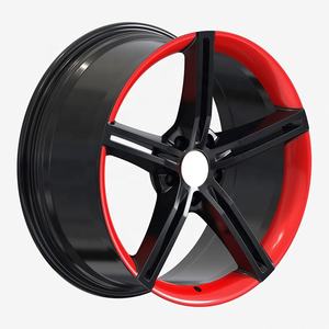 Ruedas de aluminio forjado GVICHN 20 21 22 pulgadas 5X114.3 ruedas de aleación roja y negra para <span class=keywords><strong>Maserati</strong></span> Ferrari Panamera <span class=keywords><strong>Cayenne</strong></span> - Product Image 1