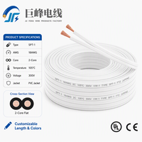 SPT-1 18AWG Parallelkabel 2-adrig |   Schwarzes PVC-Lampenkabel 300V 105C FT2 Instrumentierung IP44